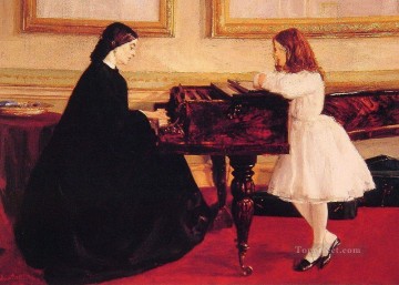Al piano James Abbott McNeill Whistler Pinturas al óleo